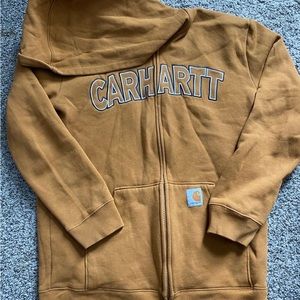 Carhartt Tan Zip Up Hoodie